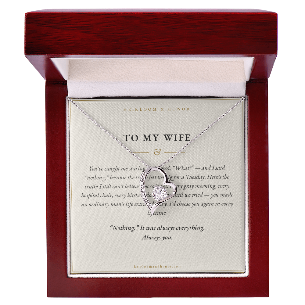 To My Wife — Forever Love Necklace with “It Was Always You” Message Card