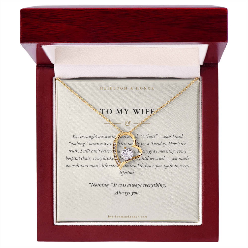 To My Wife — Forever Love Necklace with “It Was Always You” Message Card