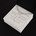 To My Son cross necklace with Cuban chain on message card in white gift box